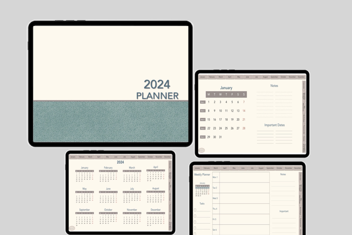 Dated 2024 Digital Planner, a Websites & App Template by Anne Kristin Designs (Photo 1 of 4)
