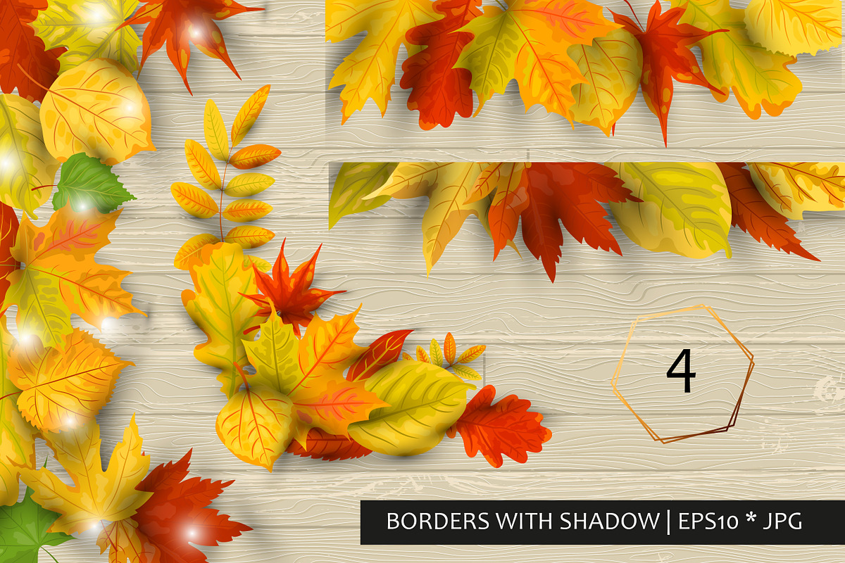 Autumn leaves vector collection, a Seasonal Illustration by VaraNa Art (Photo 6 of 15)