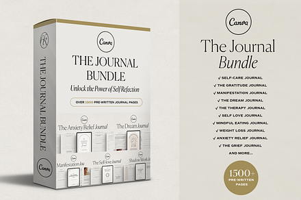 The Journal Bundle Canva Template, a Presentation Template by HelloKarla