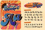 Groovy Signature - Retro Font, a Handwritten Font by Artisan Themes (Thumbnail 2 of 12)