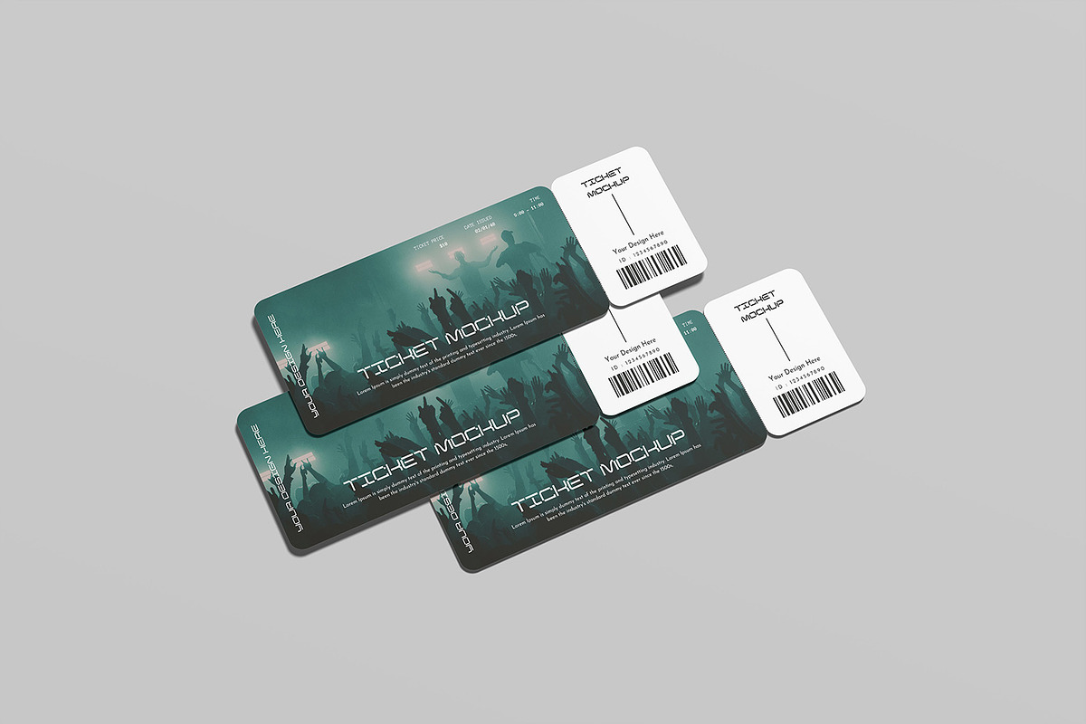Ticket Mockup, an Advertising Mockup by ZifaraDesign (Photo 7 of 11)