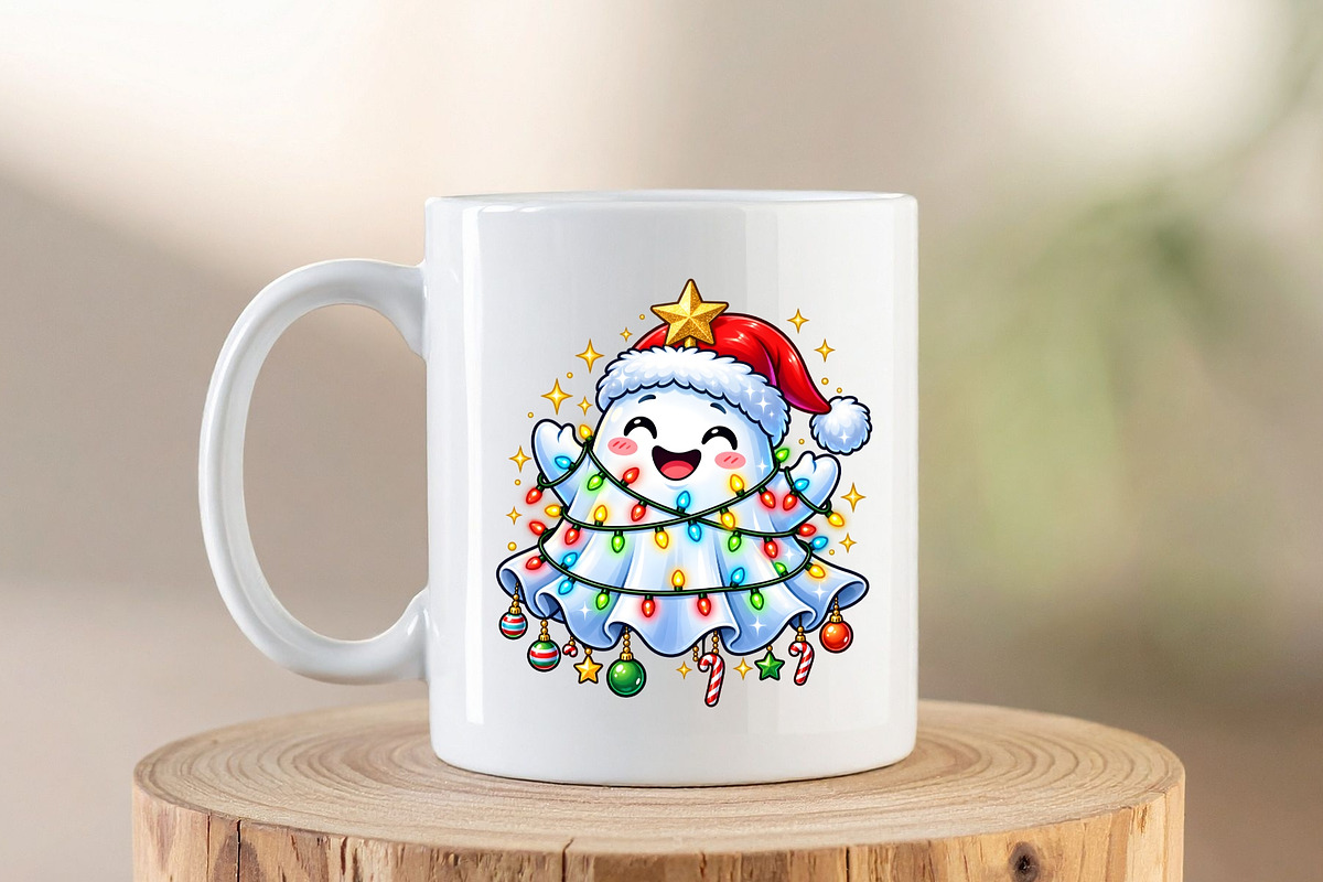 Cute Christmas Ghost PNG Design, an Object Graphic by Zahyl Studio (Photo 6 of 7)