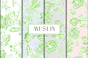 Muslin, Exquisite Chintz Prints