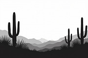 Cactus Desert Landscape Silhouette, an Illustration by abu67222 (Thumbnail 6 of 15)