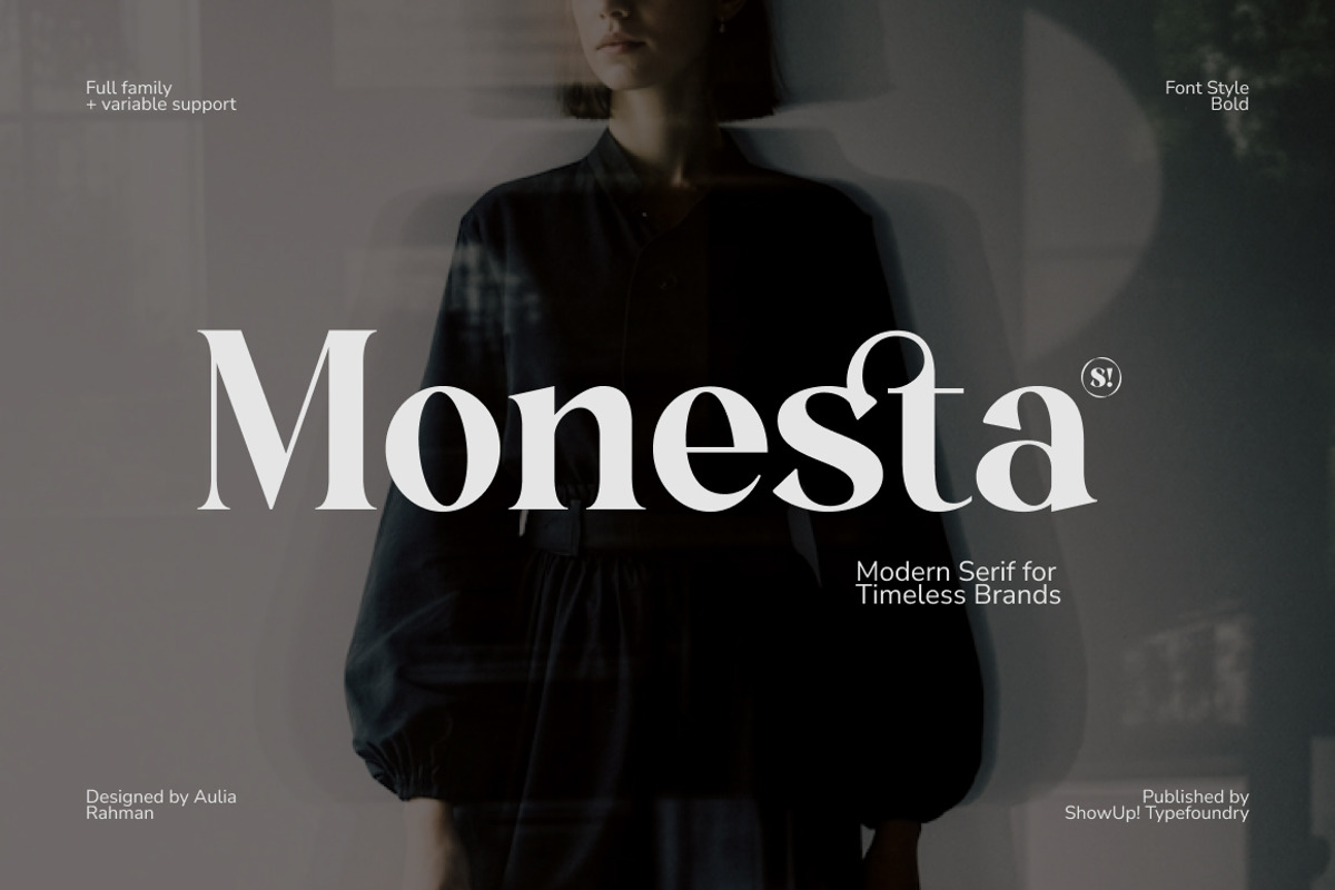 Monesta Bold, a Serif Font by ShowUp! Studio (Photo 1 of 15)