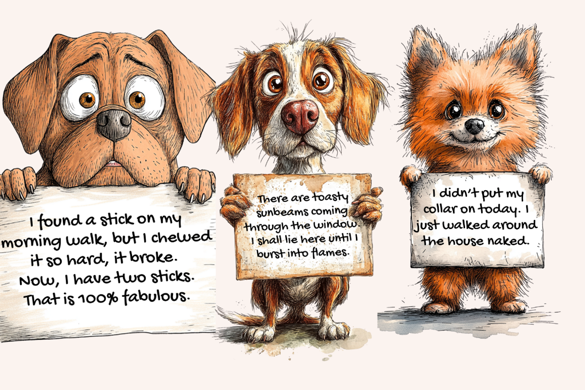 Woof, Wags and Witty Remarks, an Animal Illustration by PrintHaven Designs (Photo 7 of 10)
