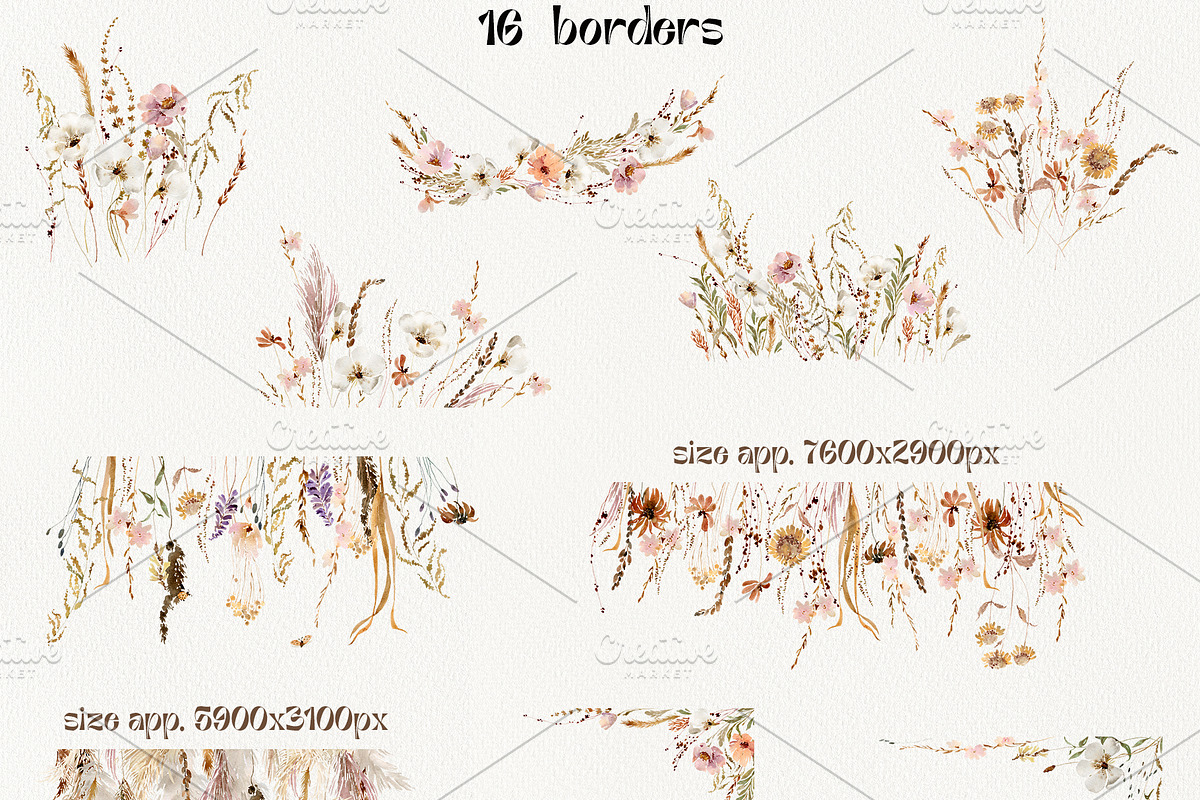 Watercolor Wildflowers Collection, a Decorative Illustration by TanyaOak (Photo 4 of 12)