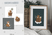 Cozy Woodland Animals Clipart, a Texture Illustration by Jenny Quince (Thumbnail 10 of 13)