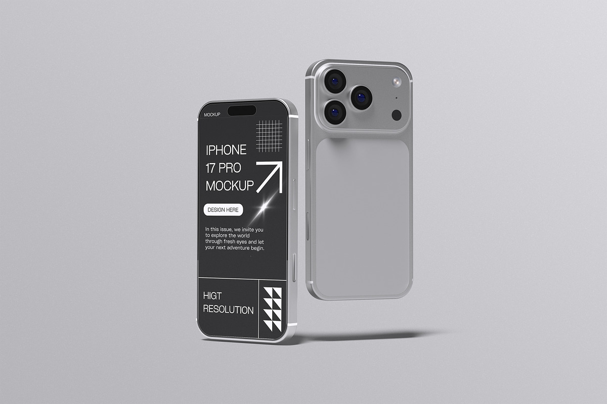 Iphone 17 Pro Mockup, an iPhone Mockup by Afif_studio (Photo 3 of 5)