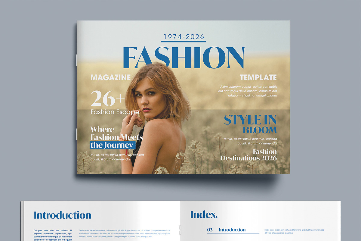 Elegant Fashion Magazine Layout preview 2