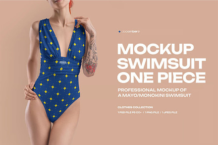 Mockup of One Piece Womens Swimsuit, an Apparel Mockup by MockupStockMarket