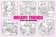 Dreamy Friends Coloring Book, a Decorative Illustration by Coco Bloom (Thumbnail 1 of 2)