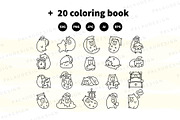 Capybara Sleep Clipart Set, an Animal Illustration by Palau (Thumbnail 9 of 10)