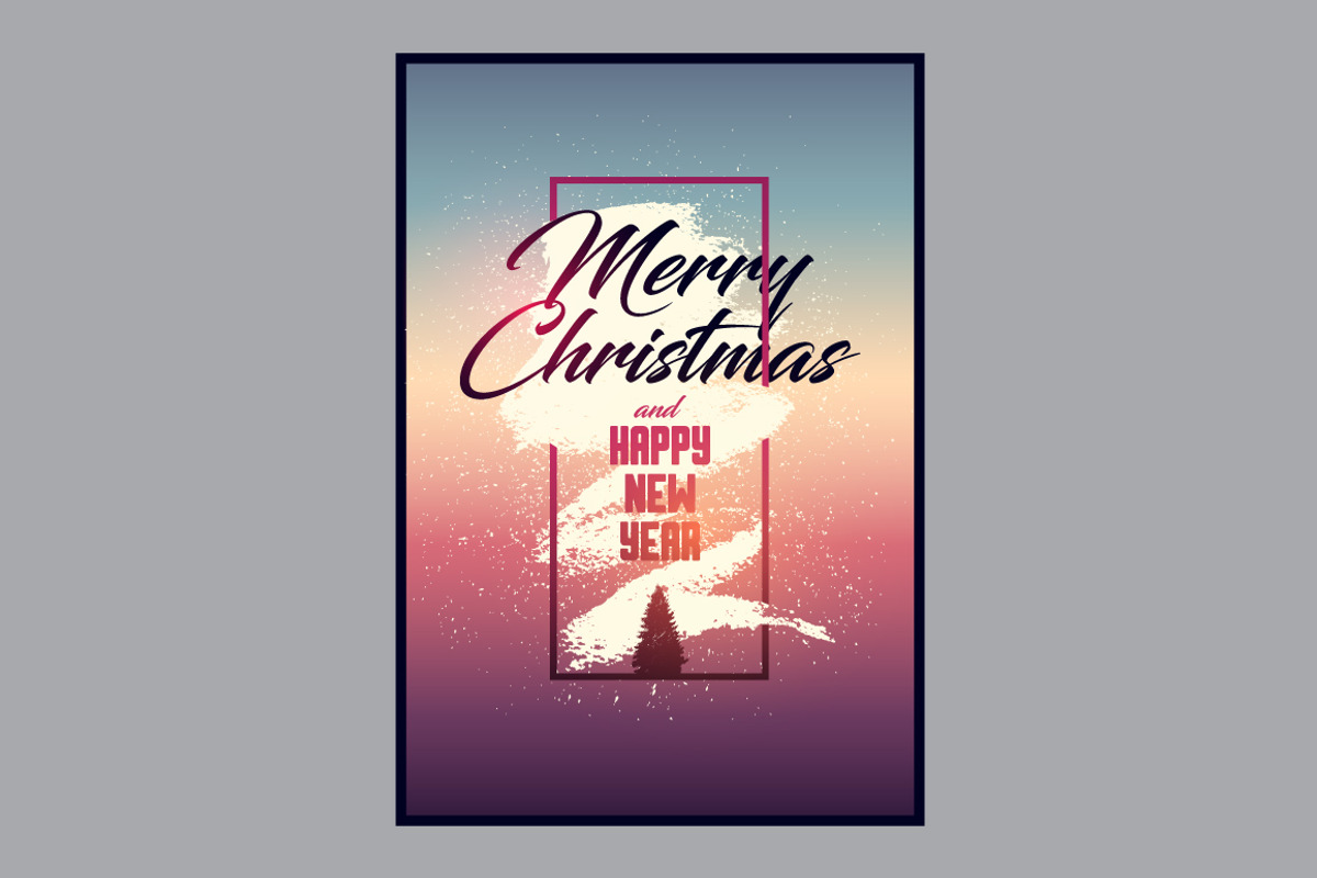 Vector Calligraphic Christmas cards., a Seasonal Illustration by PoPaShop (Photo 3 of 6)