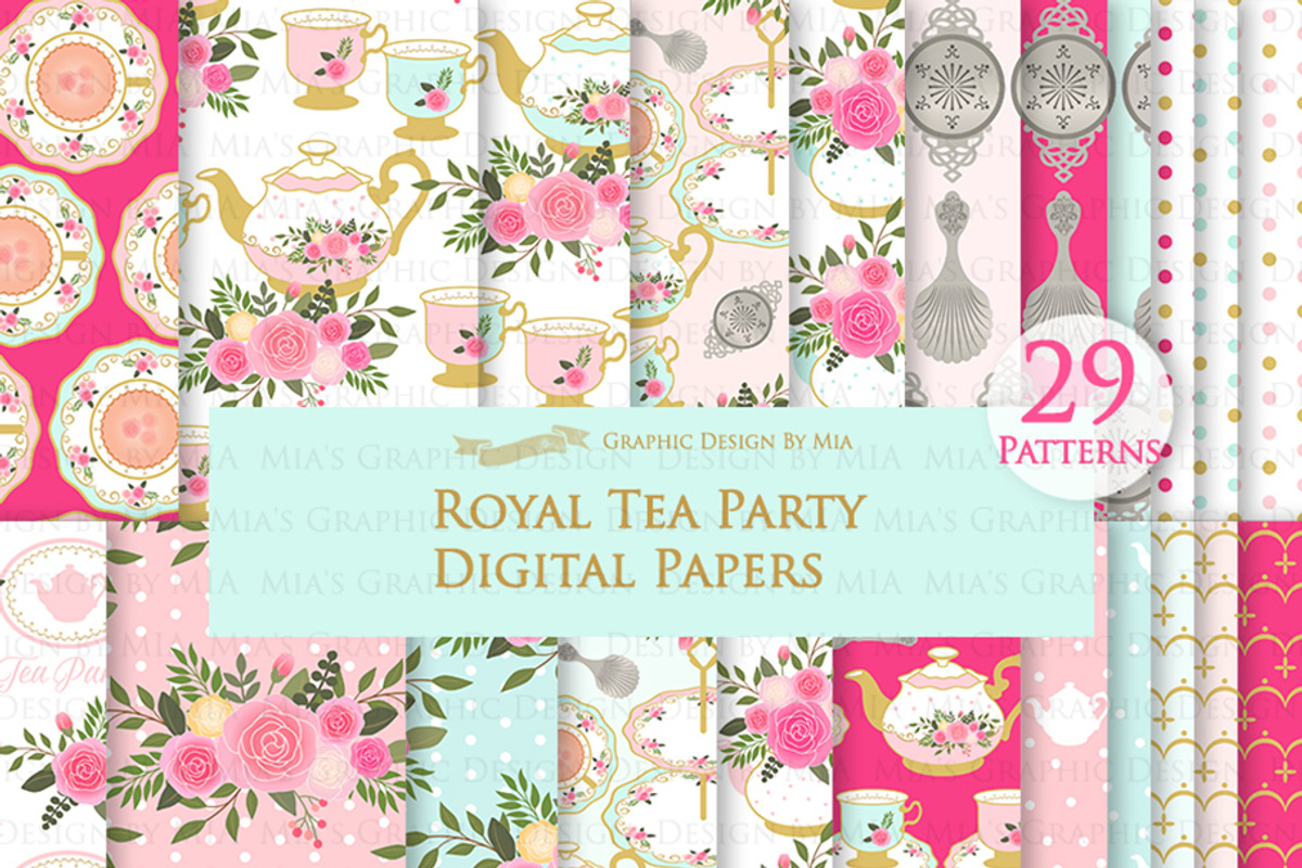 Tea, Tea Party, Afternoon Tea, a Food Illustration by Mia's Graphic Design (Photo 6 of 9)