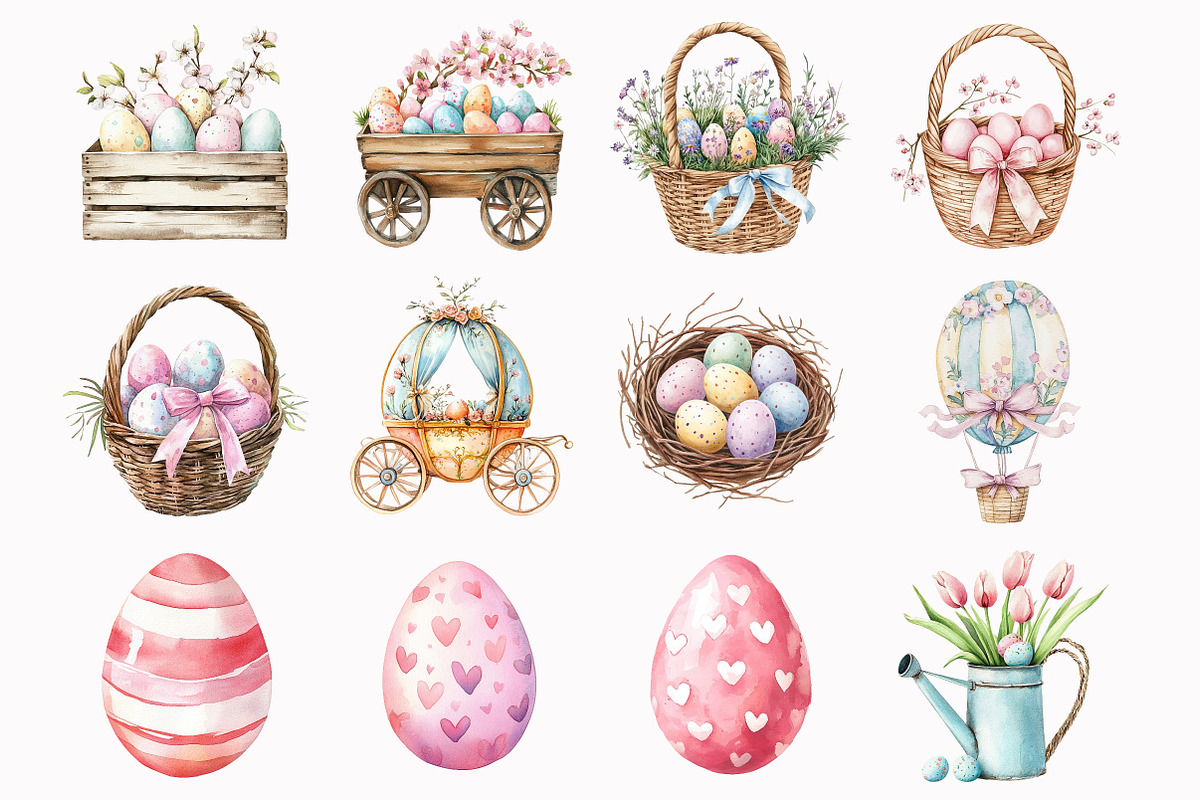 Pink Easter Bunny Clipart, an Illustration by Design Market (Photo 5 of 5)
