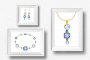 Crystal gold Jewelry Watercolor, an Object Graphic by svetlanaARTdreams (Thumbnail 9 of 14)