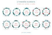 Christmas & Winter Floral collection, a Decorative Illustration by VectoriyA (Thumbnail 5 of 8)