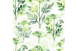 Seamless pattern with watercolor, a Food Illustration by Nenahliadava Design