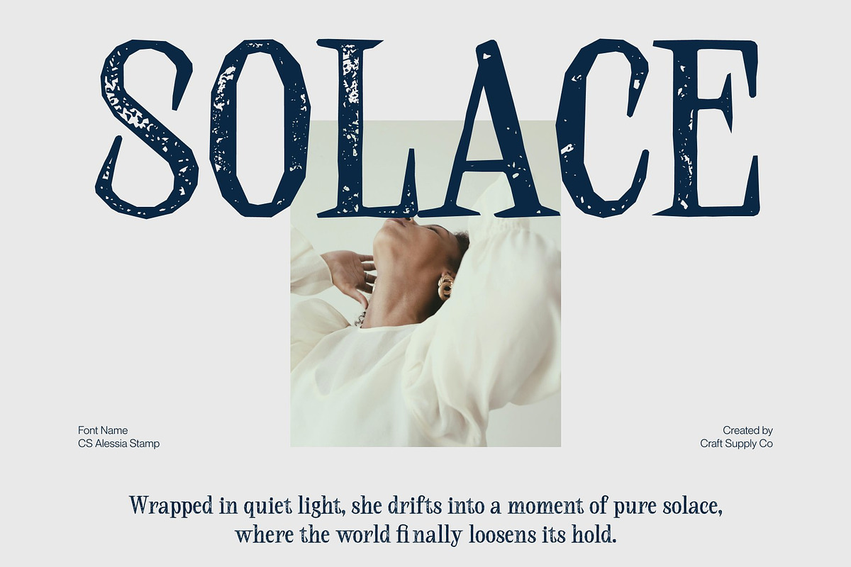 CS Alessia Stamp, a Serif Font by Craft Supply Co. (Photo 6 of 8)