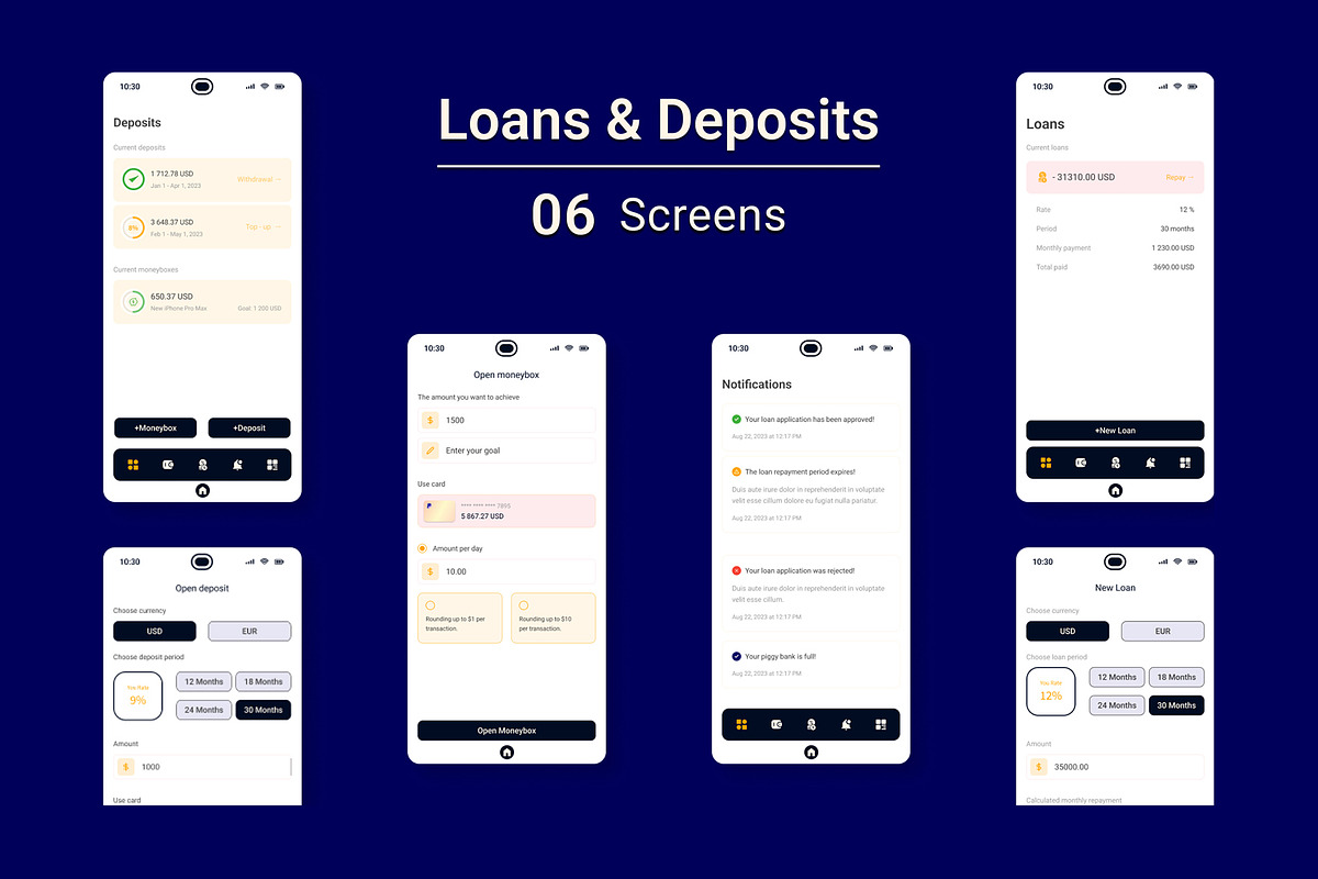 Payway - Online Mobile Banking App, an UI Kit Template by CraftingStudio (Photo 7 of 10)
