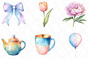 Watercolor Beautiful Aesthetic Clipa, an Illustration by DreamPrint404 (Thumbnail 2 of 6)