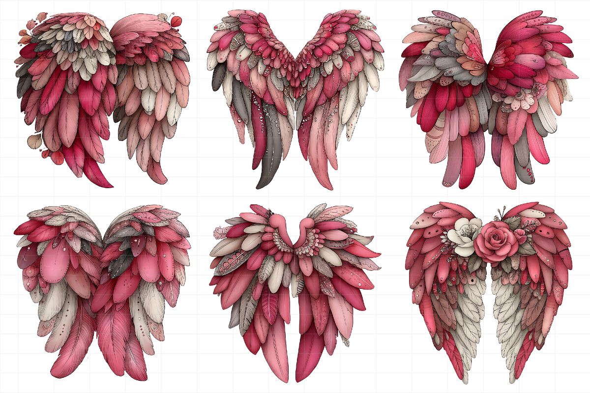 Heaven Angel Wings Sublimation Clipa, an Illustration by Daily.Designs (Photo 4 of 5)
