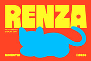 Renza - Bold Heavy Display Font, a Sans Serif Font by Mbonster Design Studio (Thumbnail 1 of 15)