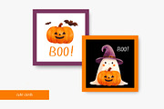 Happy Halloween - watercolor clipart, a Decorative Illustration by MilaCreator (Thumbnail 2 of 7)