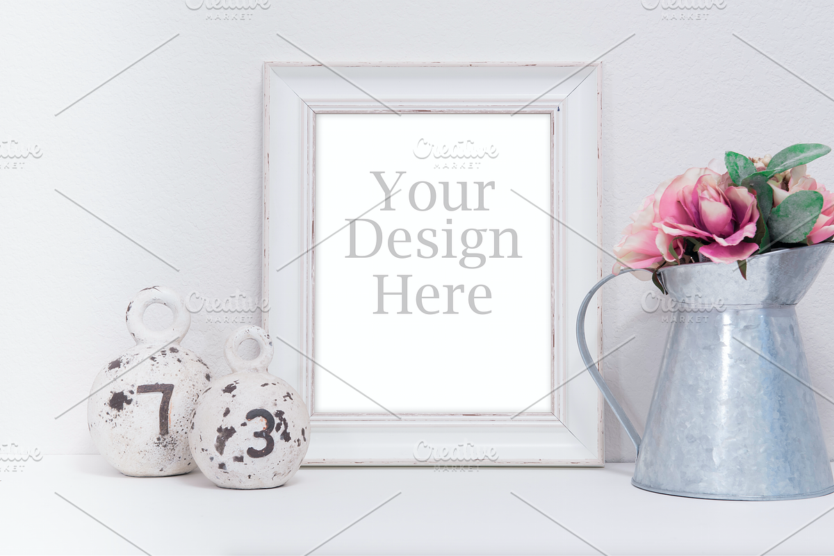 White Frame Mockup Bundle (5 Pack), a Print Template by daltonaiken (Photo 3 of 6)