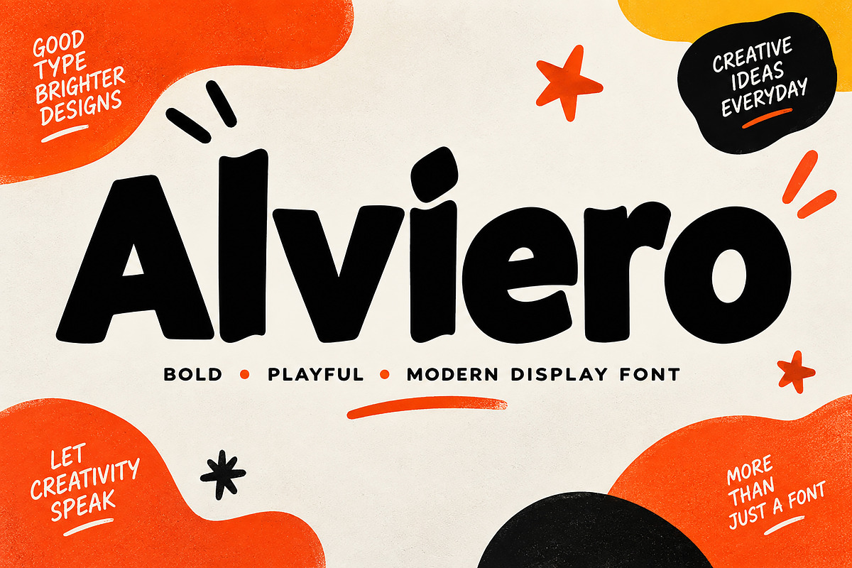 Alviero — Bold Playful Display Font, a Script Font by Wow Magic (Photo 2 of 5)