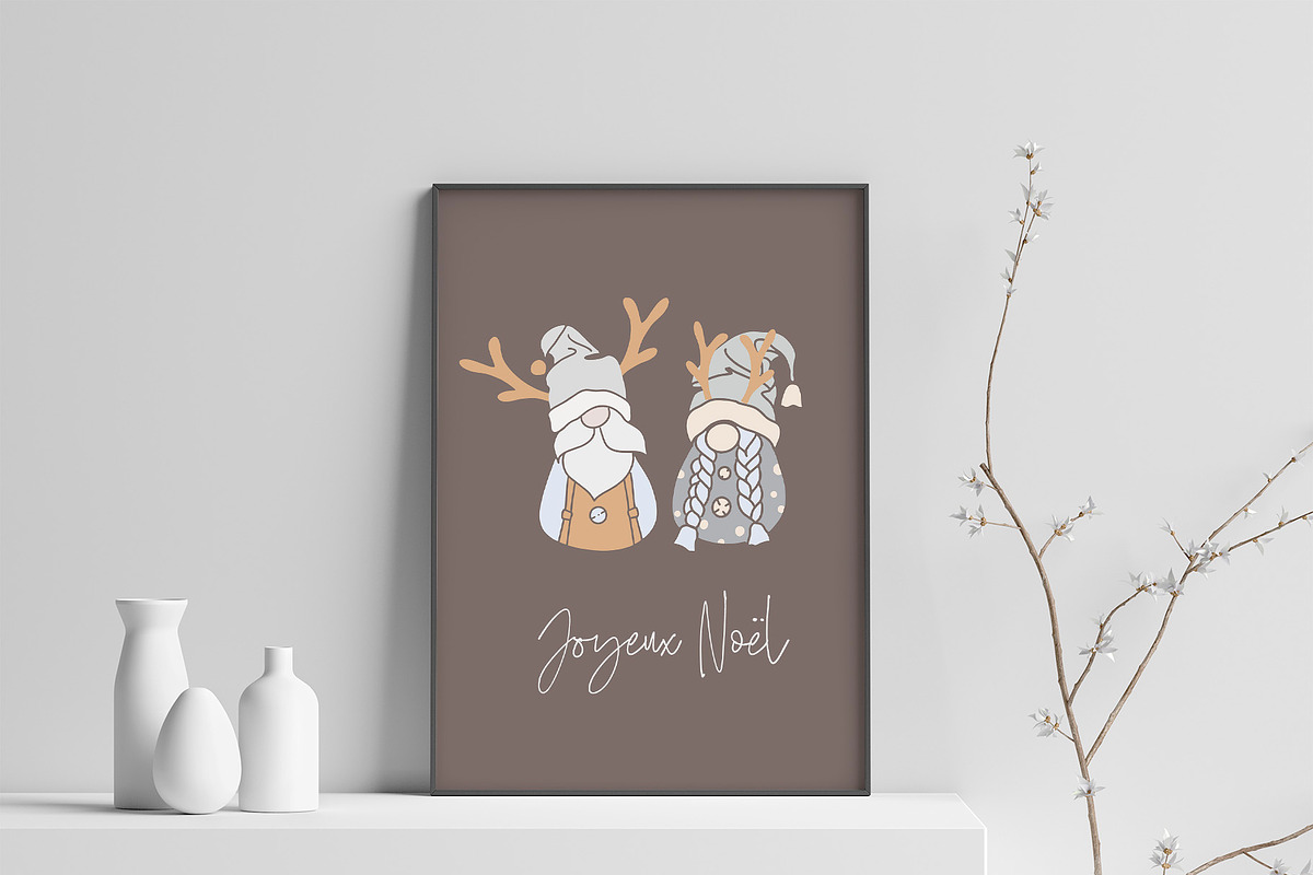 Boho Scandi Christmas CLIPART, a Decorative Illustration by ArtOLB (Photo 5 of 8)