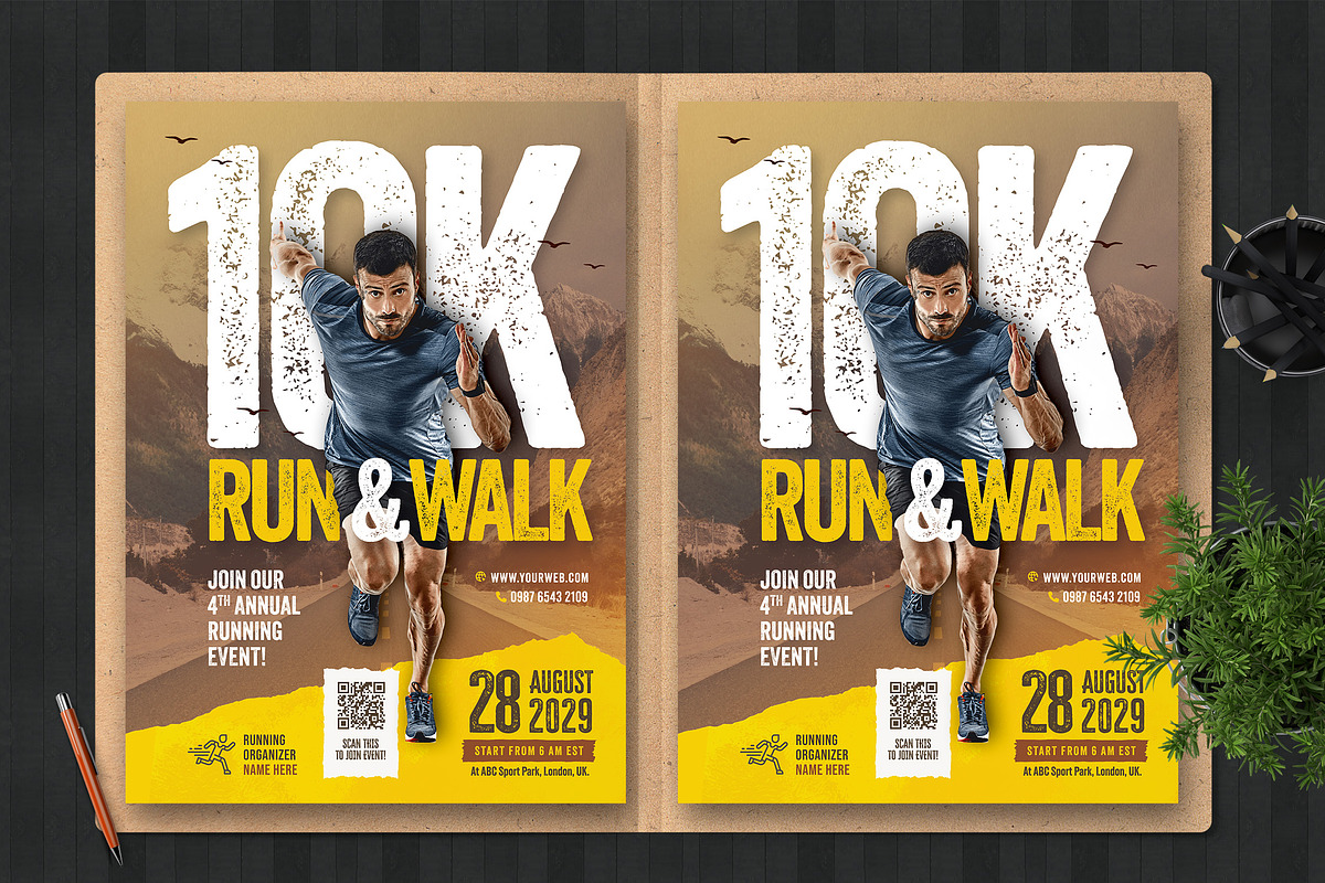 Run & Walk Flyer Templat, a Flyer Template by Boostock (Photo 6 of 6)