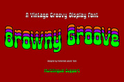 BrownyGroove - a retro psychedelic, a Sans Serif Font by Brainware Graphic (Thumbnail 1 of 10)