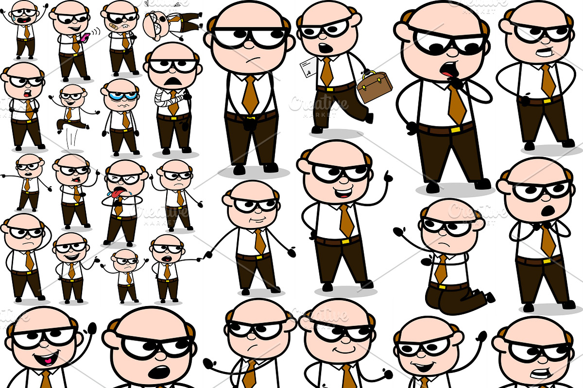 Old Man ~ Cartoon Character Set, a Person Illustration by The Toon Company (Photo 4 of 7)
