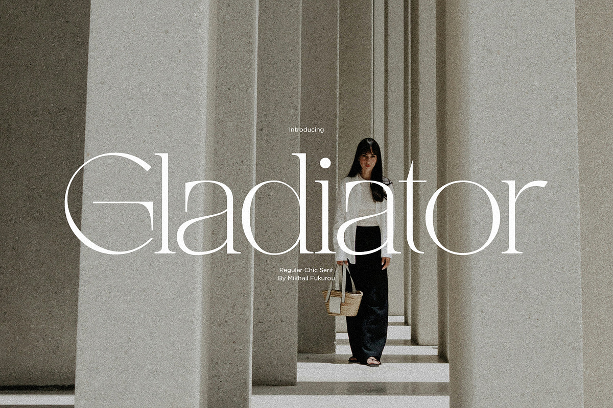 Gladiator - Chic Serif, a Serif Font by Mikhail Fukurou (Photo 1 of 11)