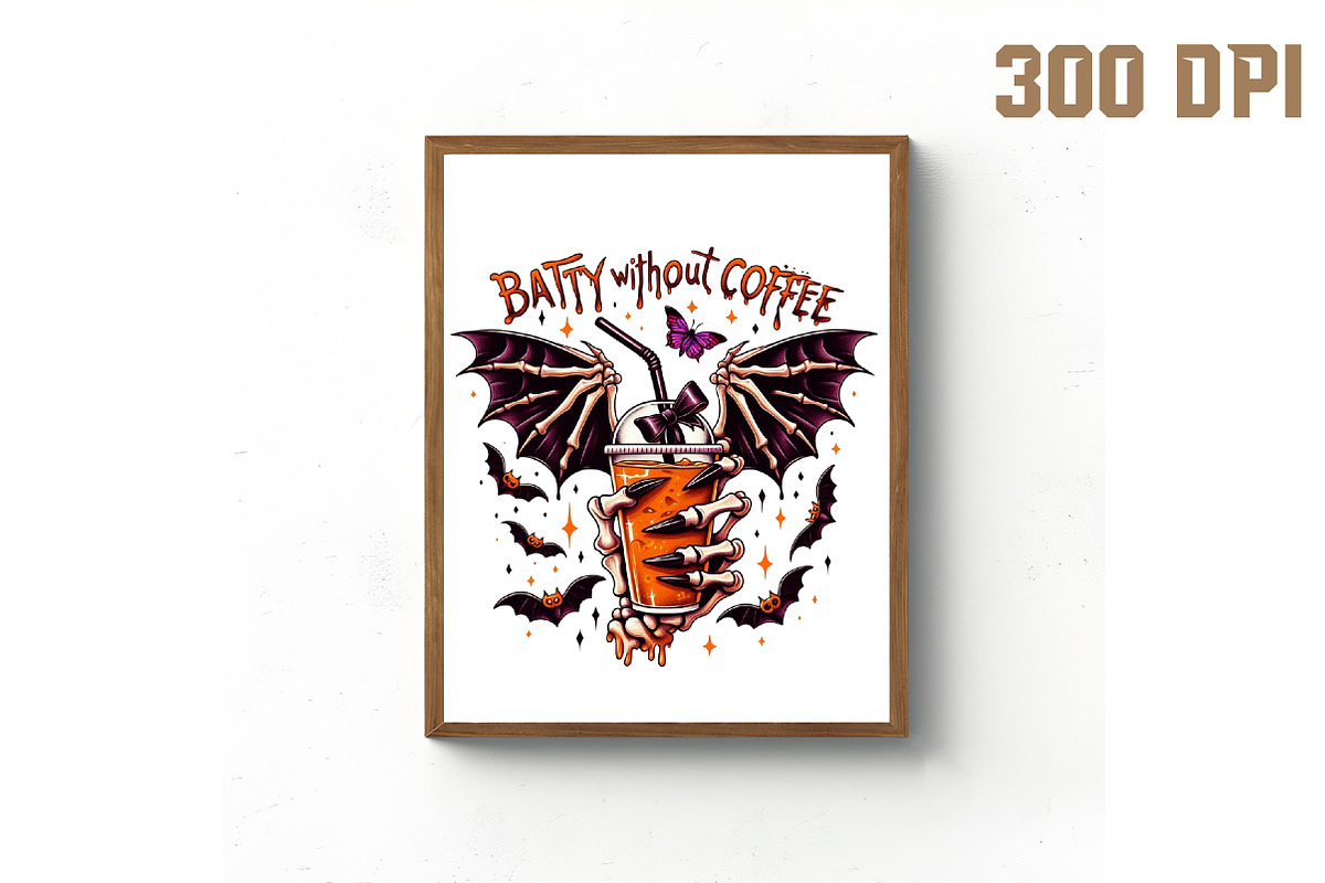 Batty Without Coffee Png,Halloween P, an Illustration by Libby Wishes (Photo 3 of 6)