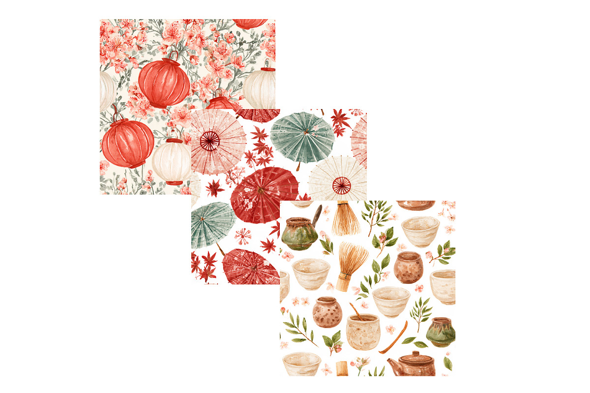 Japanese Seamless Patterns, a Pattern Graphic by Design Market (Photo 4 of 4)
