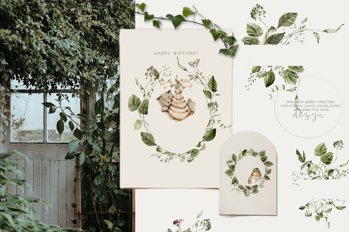 Little woodland Cute baby animals, an Animal Illustration by 60secondsArt (Photo 8 of 13)