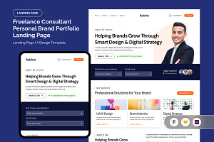 Advino Consultant Portfolio Landing, a Landing Page Template by twinstd