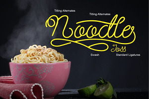 Noodle Monoline Script Font