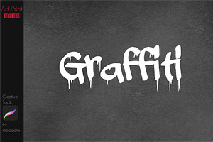 Graffiti Pack Stamp Letter Grid Font