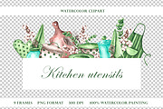 Kitchen watercolor set. Cookbook, an Illustration by SabinaWatercolorArt (Thumbnail 12 of 16)