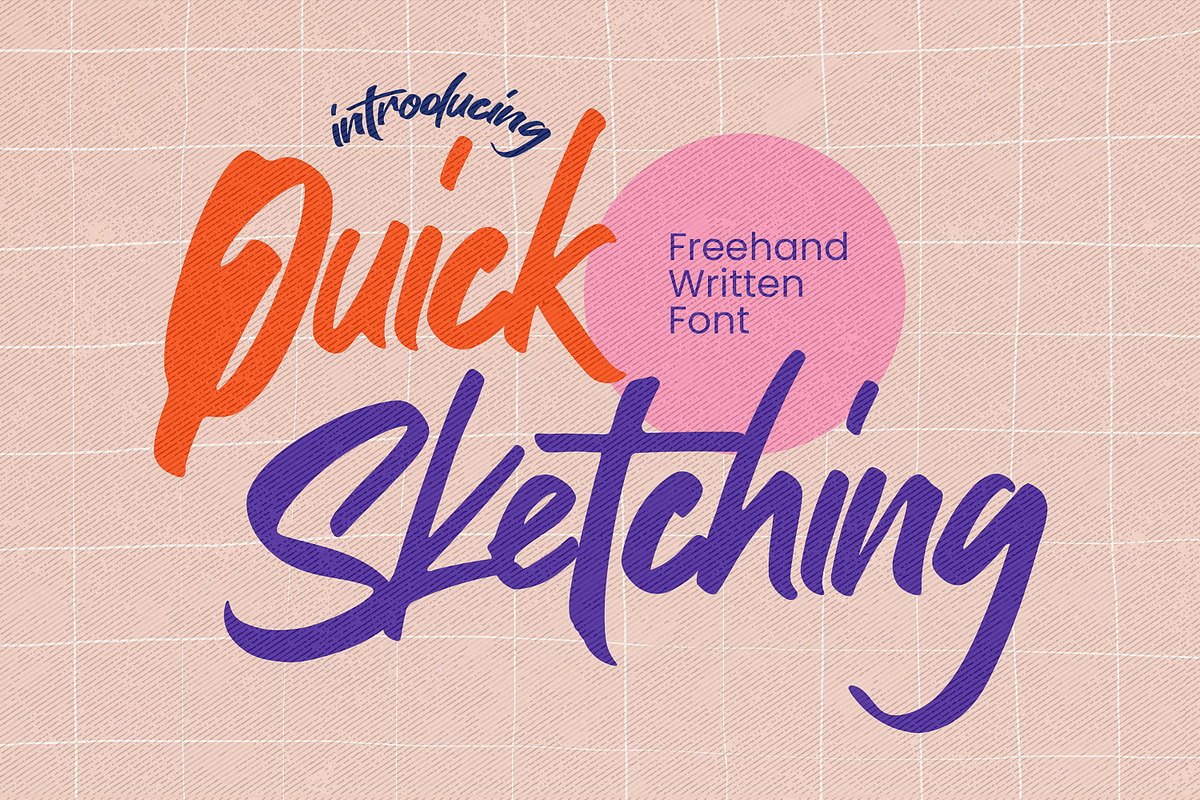 Quick Sketching - Freehand Written, a Font by Gassstype (Photo 1 of 8)