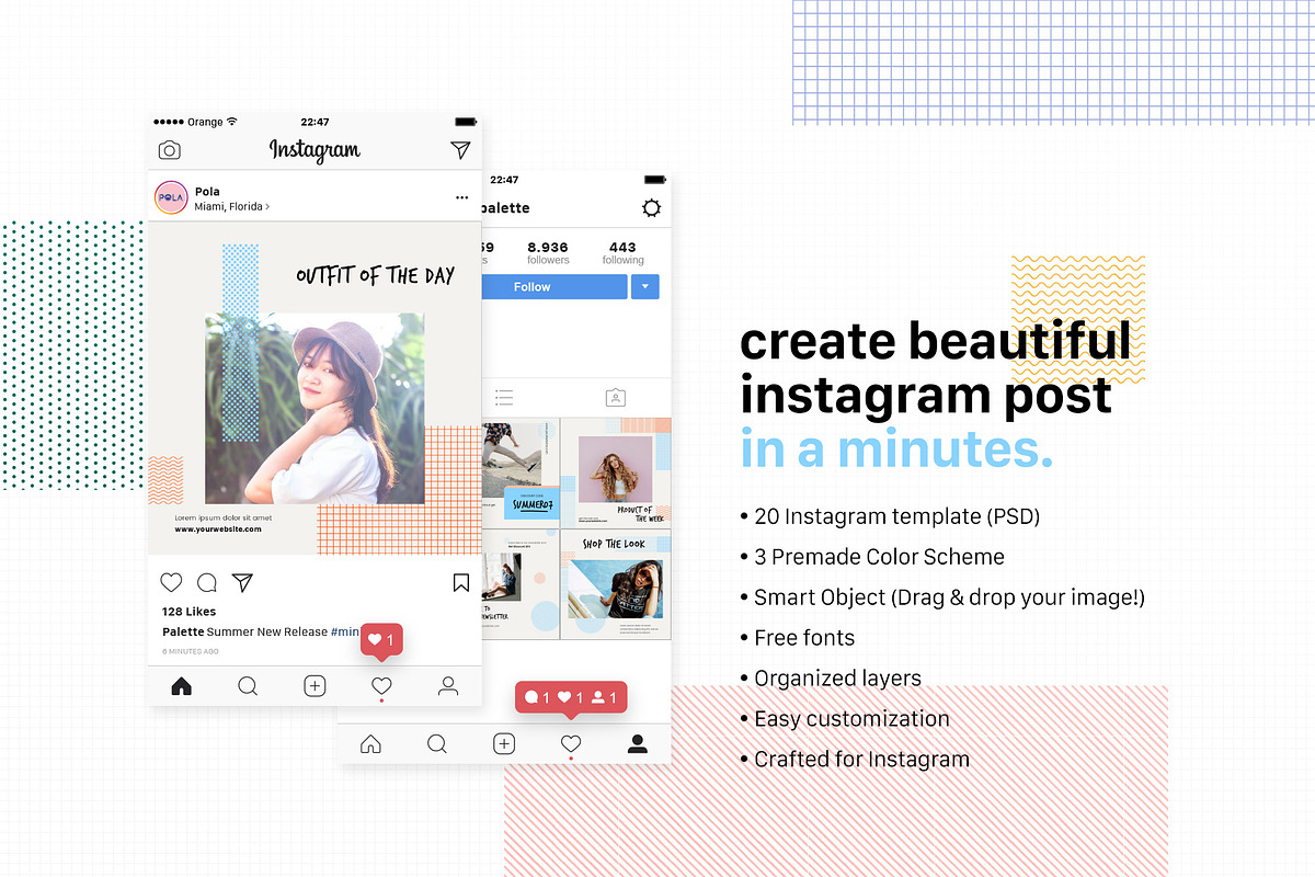 Instagram Pack - POLA, a Social Media Template by muhisya (Photo 6 of 10)