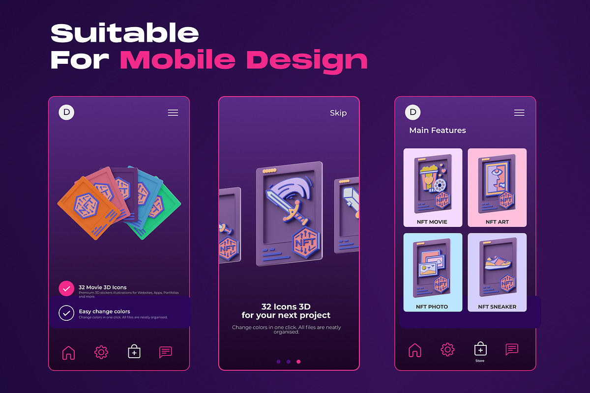 NFT 3D Icon Pack, an Icon by Dope Design (Photo 8 of 8)