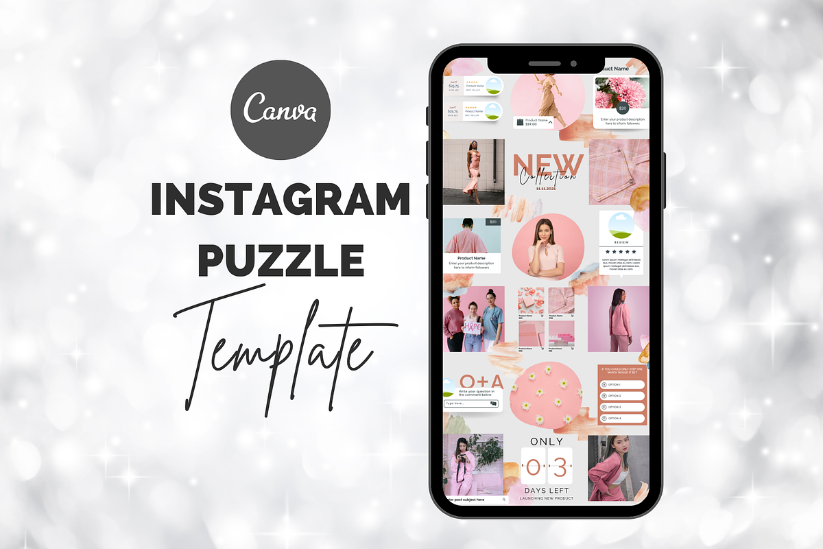 Pink Sale Instagram Puzzle Template, a Social Media Template by Social Assumptions (Photo 3 of 10)