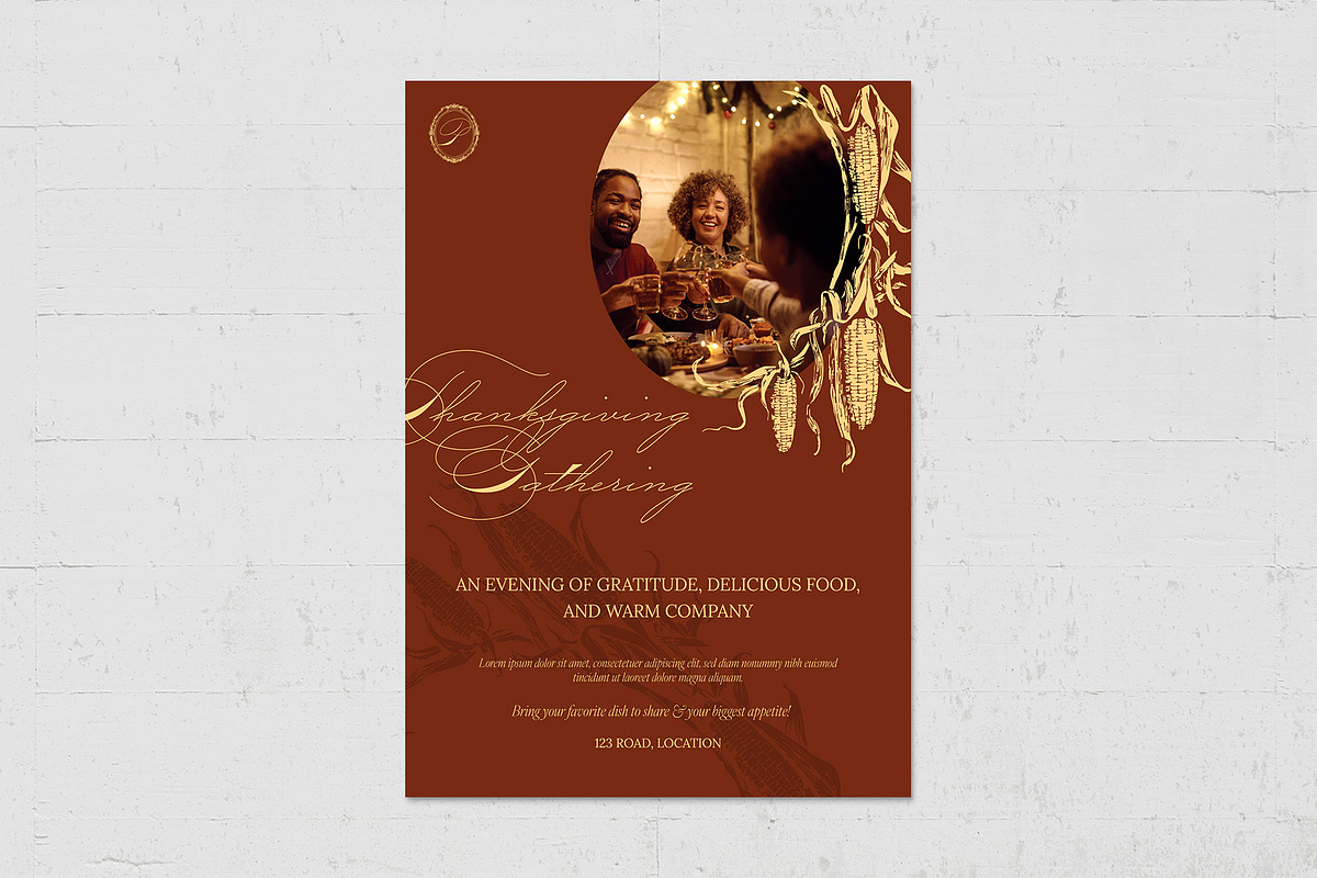 Elegant Thanksgiving Invitation, a Flyer Template by BrandPacks (Photo 2 of 5)