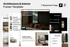Architecture Framer Template, an UI Kit Template by Rozepaars Design