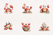 Cute Beach Crab PNG Clipart Bundle, a Seasonal Illustration by CreationArt (Thumbnail 2 of 7)